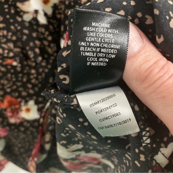 Torrid sheer floral print animal print 3/4 sleeve maximalist top peplum size 3X - Picture 7 of 7